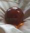 Tachyon Energy Crystal Glass Sphere orange/amber, 80 mm
