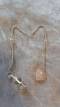 Tachyon Pendulum, Clear Crystal and Rose Quartz Heart
