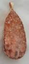 Tachyon Achat Druzy Pendant, goldish