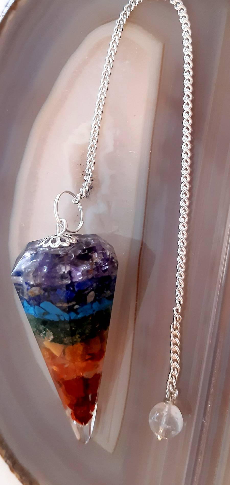 Tachyon Orgonite 7 Chakra Pendulum
