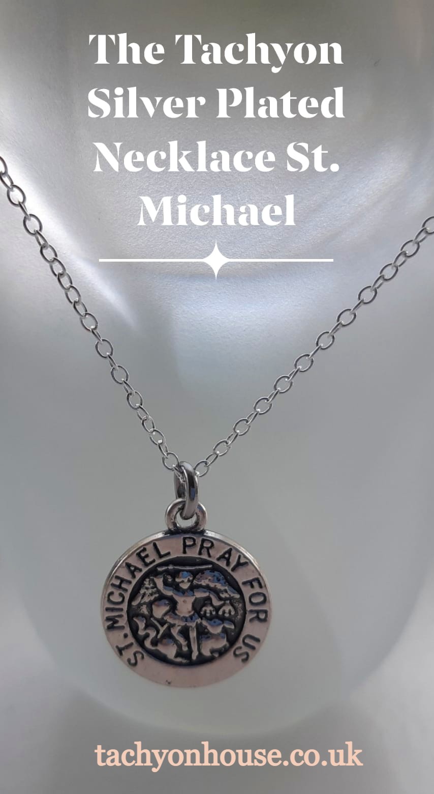 Tachyon Silver Plated Necklace St. Michael