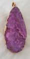 Tachyon Achat Druzy Pendant, purple