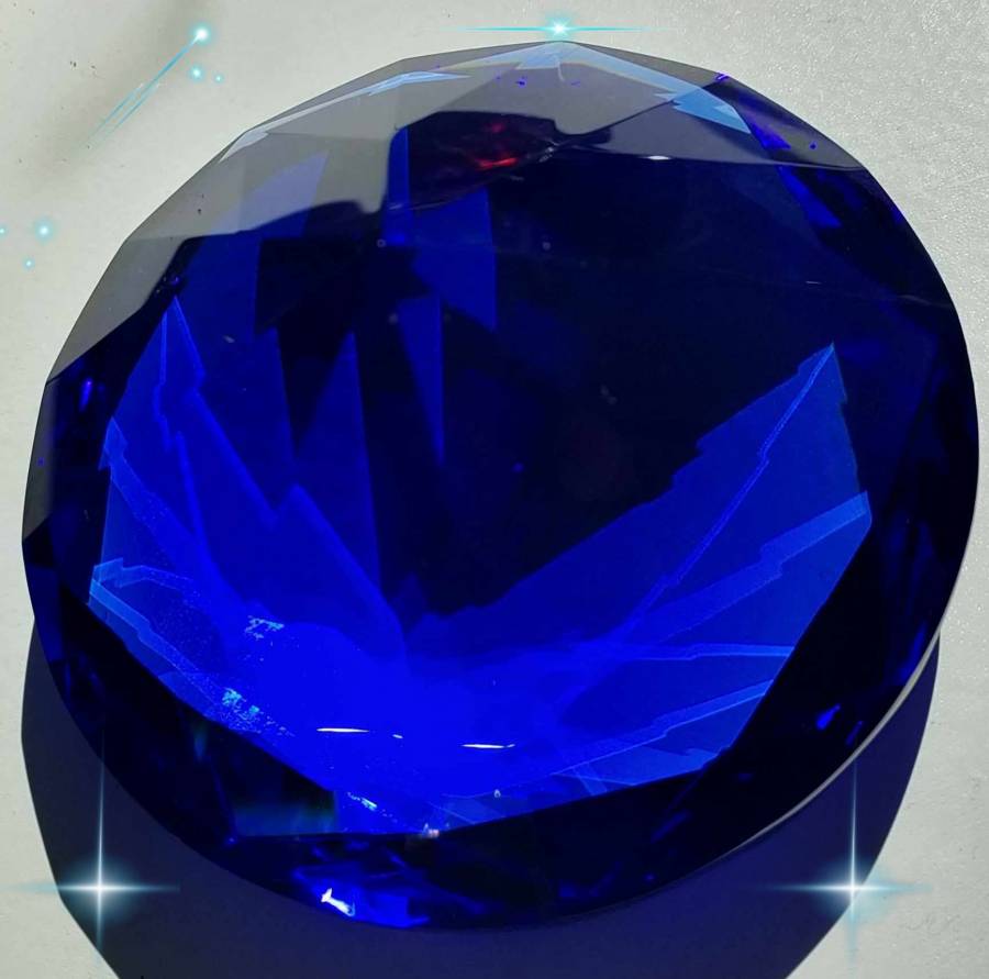 Tachyon Crystal Diamond, dark blue, 100 mm