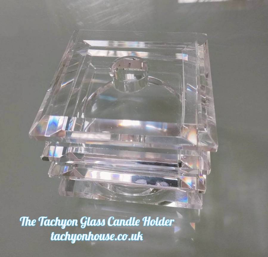 Tachyon Glass Candle Holder, 4-square layerss