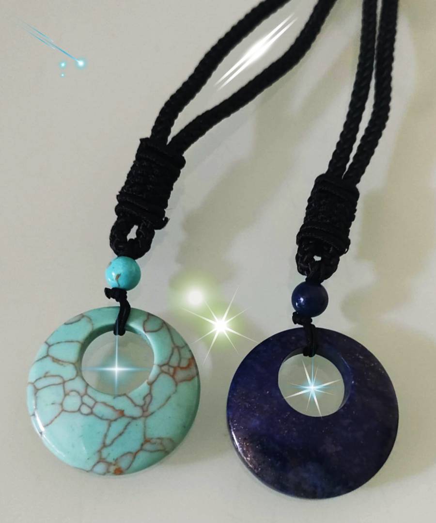 Tachyon Donut Pendants, Lapis Lazuli, Turqouise