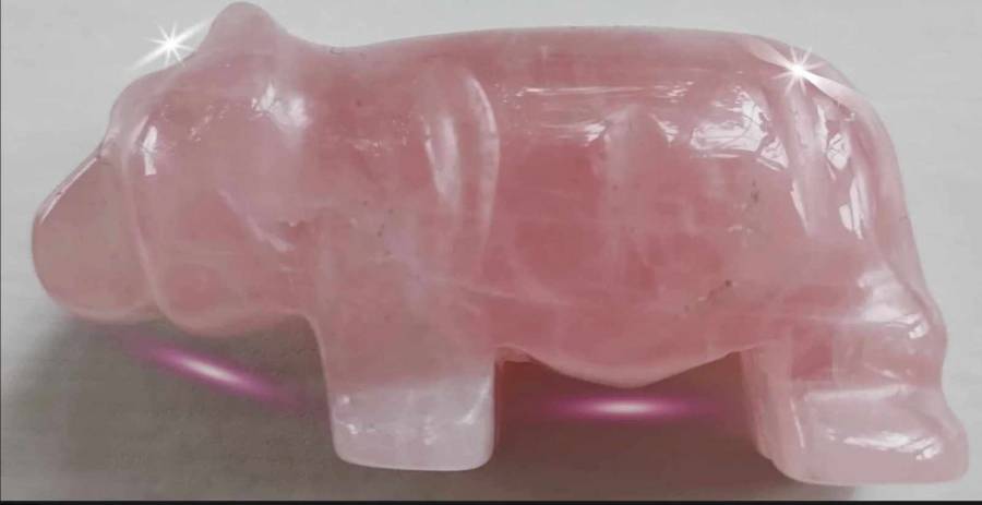 Tachyon Rose Quartz Hippo