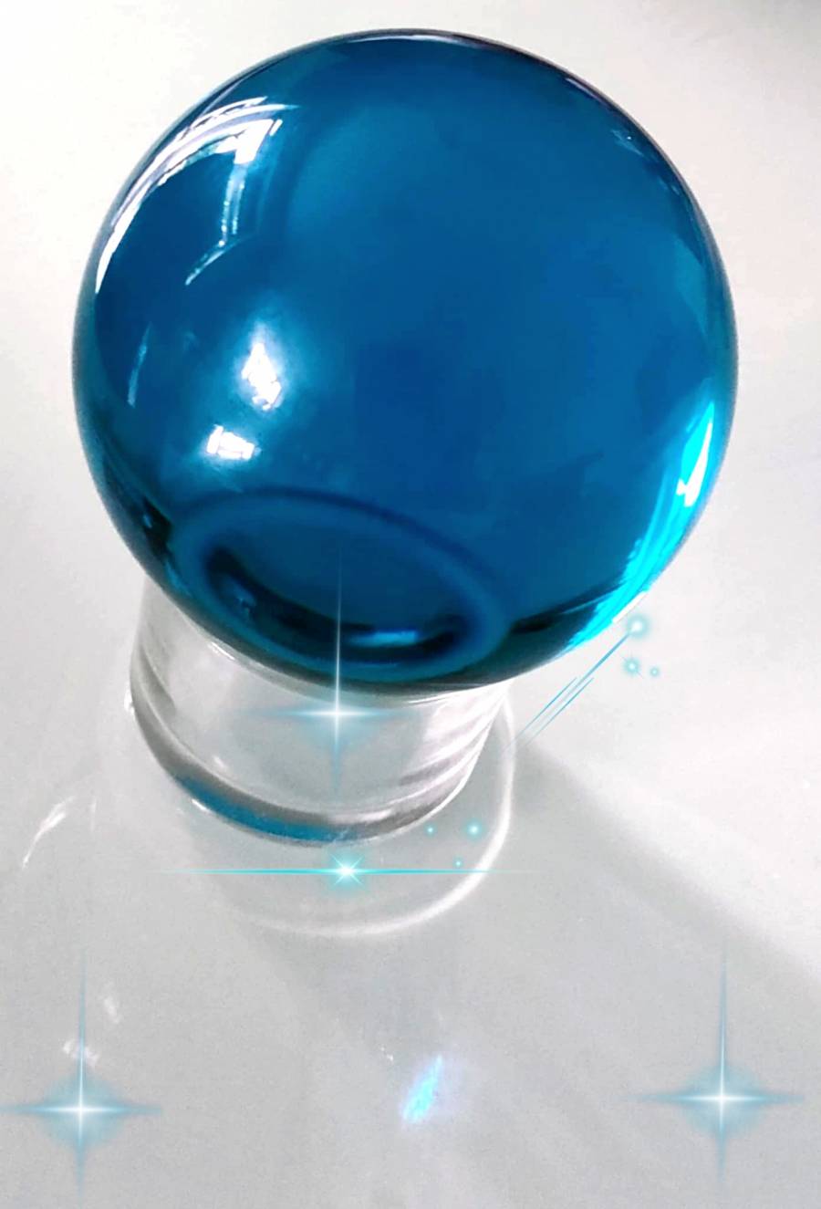 Tachyon Glass Sphere, turquoise, 80 mm